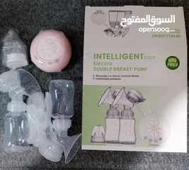  3 جهاز شفط سحب حليب الام الالكتروني مع رضاعه عدد 2 شفاط الحليب الاصلي مكفول