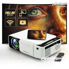  1 بروجكتر فل HD اخر اصدار 4K يعمل بخاصية واي فاي والبلوتوث ونظام HD بسعر حرق