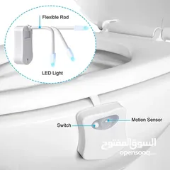  5 جهاز حساس استشعار الاقتراب و اضاءه 8 الوان الوان  عند دخول الحمام   بشكل ذاتي