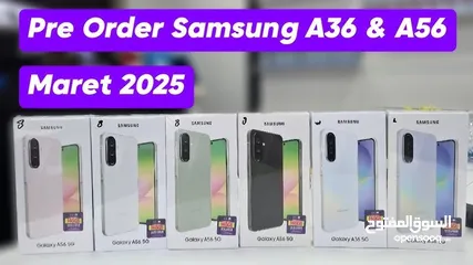  5 سامسونج A56 5g جديد (12رام 256 جيجا)كفالة الوكيل الرسمي في الأردن بسعر مميز