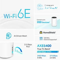  6 Tp-Link Deco XE75 Pro  AXE5400 Tri-band Mesh Wi-Fi 6E System