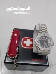  4 ساعة الجيش السويسري مع السكين