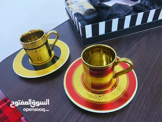  13 طقم فناجين قهوة مذهب فاخر Golden coffee cups set