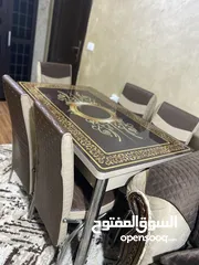  2 طاوله سفره مع 6 كراسي