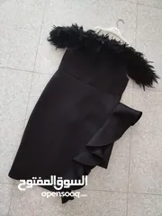  1 فستان قصير ابو الريش موديل كلاس