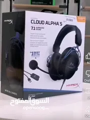  14 سماعة hyper x alpha s للبيع مستعمله بحاله جيده جدا هايبر اكس الفا س لون ازرق و اسود