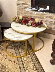  3 طقم طاولات وسط بتصميم فاخر وعصري مع ألوان انيقة