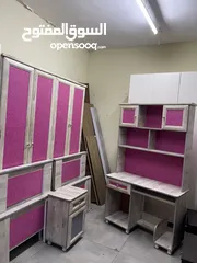  6 غرفة نوم بتختين مفرد وكومدينة ومكتبة وخزانة سعر حرق