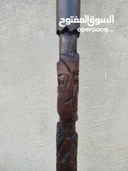  2 handmade woodcarving stick