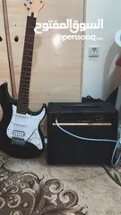  2 Guitar with amp and cable and case