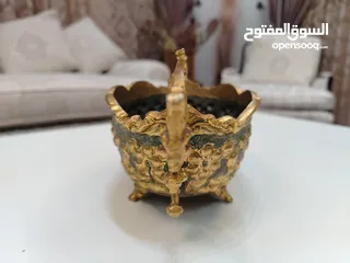  2 انتيك قديم مطلي ذهب مصنوع يدويا