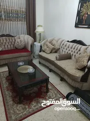  2 طقم كنب زان بالكامل داخلي خارجي قماش جاكار امريكي طقم استيراد كامل متحرك وجهين خمري و جاكار