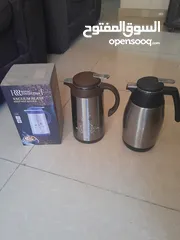  2 تيرمس قهوة وشاي حراري للبيع شبه جديد.عدد2ب20دينار