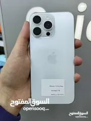  4 IPHONE 15 PRO MAX ( 1-TB ) USED /// ايفون 15 برو ماكس ذاكرة 1 تيرا مستعمل وكاله