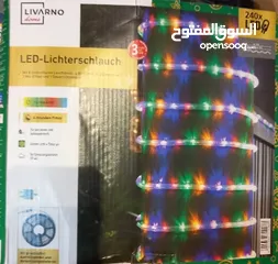  1 حبل اضاءة ال اي دي من ليفارنو الالماني 10 متر للداخل والخارج مع 8 أوضاع إضاءة قابلة للتعديل