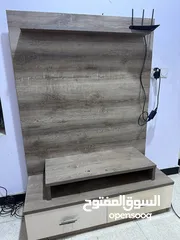  1 ميز بلازما  خشبي