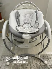  1 سرير طفل + كرسي هزاز  Baby Bed + Automatic Swing Chair