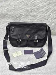  1 Prada Tessuto Nylon Messenger Bag Black