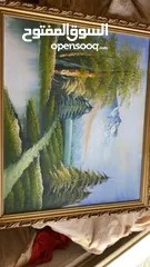  5 برواز عدد 2 بإطار ذهبي رسم يدوي بصورة طبيعية جميلة      00000000000000000000000000000000000000000000