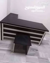  11 مكتب 140*70 مع جانبيه 80*40 وطاولة وسط تفصيل خشب مستورد بسعر المصنع