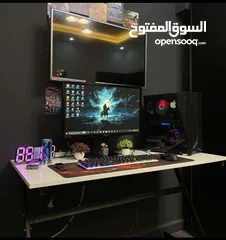  1 مكتب جيمنج مزود ب اضاءة RGB ملونه مع ريموت تحكم بسعر 38دينار شامل التوصيل لجميع المحافظات  لحقوا عرض