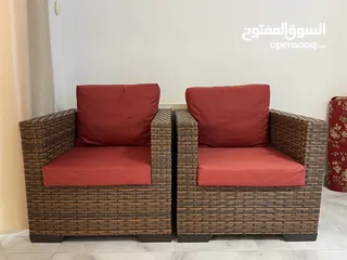  3 للبيع طقم راتان نوعية ممتازة وبحالة جيدة