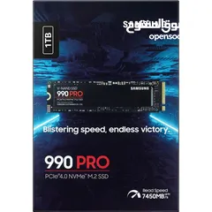  1 1TB (1000GB) SAMSUNG 990 PRO M.2 NVME GEN4 3D NAND 50X SPEED DESKTOP - LAPTOP GAMING SSD