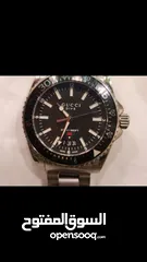  6 ساعة رجالية   Gucci  YA136301  Men's Dive  Stainless Steel   Chronograph Watch 40mm