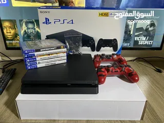  2 Ps4 slim 1000g ولا ملاحظة