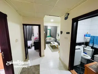  6 شقة غرفة وصالة مفروشة للإيجار الشهري في عجمان في الروضة شارع الشيخ عمار بسعر جيد ومناسب جدا شامل