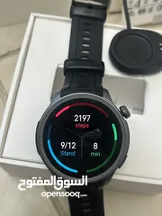  8 ساعة اميزفيت بلانس بحالة الوكالة (بالكرتونة) معها كامل اغراضها Amazfit Balance