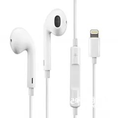  2 سماعات ابل lightning سلك ايفون