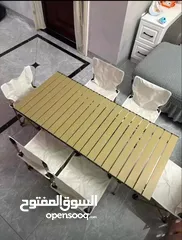  2 طاوله المنيوم مع اربع كراسي