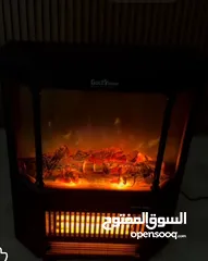  1 صوبة فايربليس ديكورية فاخرة   قوة 2000 واط لتدفئة عالية جداً 3 أعمدة + هيتر هواء
