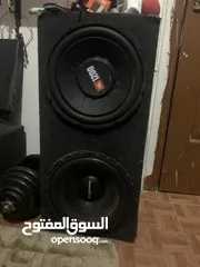  1 سستم صبين واحدJBL والثانيKENWODالثنيين 1200 السعر كامل للاربع صبات RMS وكاله جداد