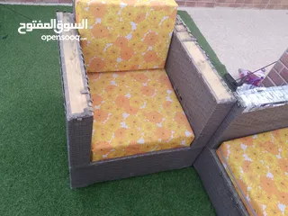  4 كنب حديقة راتان