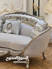 8 كنب صالون ملوكي دمياطي من افخم انواع الخشب الزان الأحمر