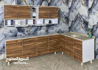  5 كاونتر خشب تركي mdf قياس مترين وسنك متر وعشرين