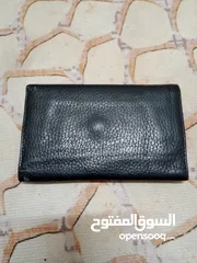  4 محفظة جلدية فاخرة وانيقة AIGNER  قابلة للطي للسيدات مصنوعة من الجلد الإيطالي  الأصلي الطبيعي.