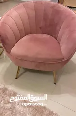  1 Royal pink velvet sofa with gold legs (new)