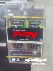 1 kingston fury rgb 16gb (8×2) 3200mhz ddr4   جديد   45 دينار