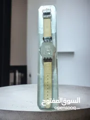  5 تخفيض على السعر الان ساعة سواتش رجالي كستك جلد فخمة للبيع .