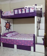  4 سرير اطفال دورين مستعمل
