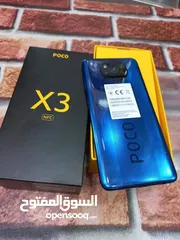  4 مستعمل وكاله poco X3  Nfc رام 6 والإضافة جيجا 128 أغراضة الأصلية متوفر توصيل