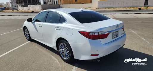  7 . لكزس ES350 موديل 2013 نظيف وارد امريكا ابيض ومن داخل  بيج ، ايرباقات وكاله