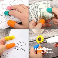  10 3 اغطيه واقيه اصابع سيلكون لون لحمي مذبذبه قابله للغسيل لحماية الاصابع اثناء الاشغال اليدويه او العز