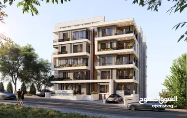  3 شقة 124 متر مع حديقة 90 متر للبيع في الشرفة بالقرب من شارع القدس و المدرسة الانجليزية و المجمع الطبي