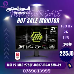  5 شاشة 27" سامسونج 100 هيرتز جديده  Monitor SAMSUNG 27" FHD , 100Hz,IPS