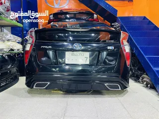  3 قطع واجهة خلفيه تويوتا بريوس 2016-2018  طمبون خلفي +اضويه خلفية +غطاء خلفي+حساسات وقواعد طمبون
