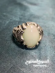  2 خاتم أوبال فضه